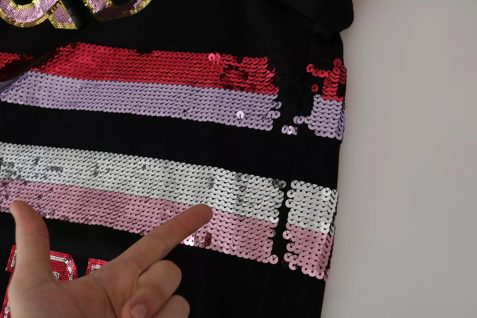 Pull à capuche à paillettes DG Dolce & Gabbana