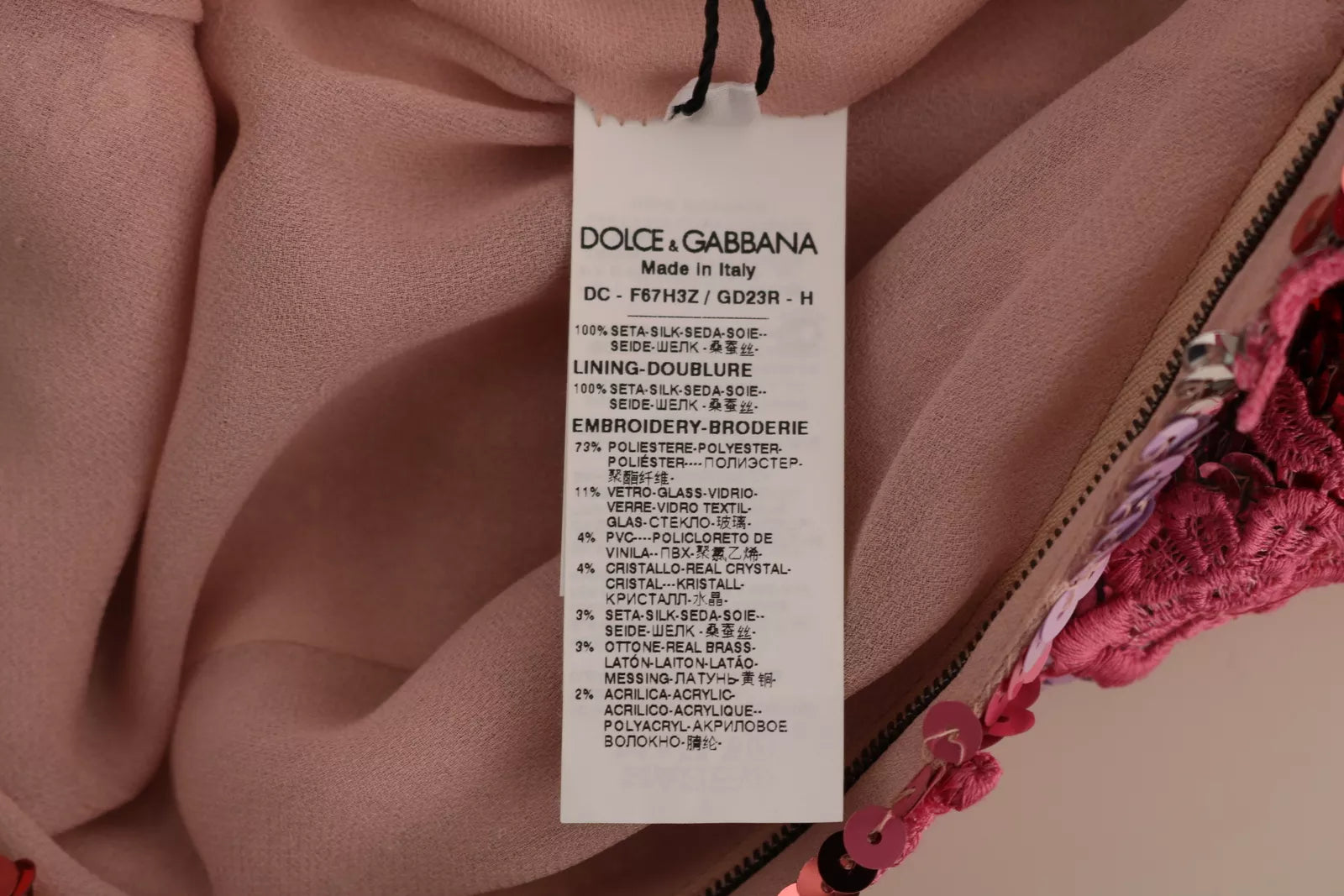 Dolce & Gabbana Pink Long Dress for Women additional view