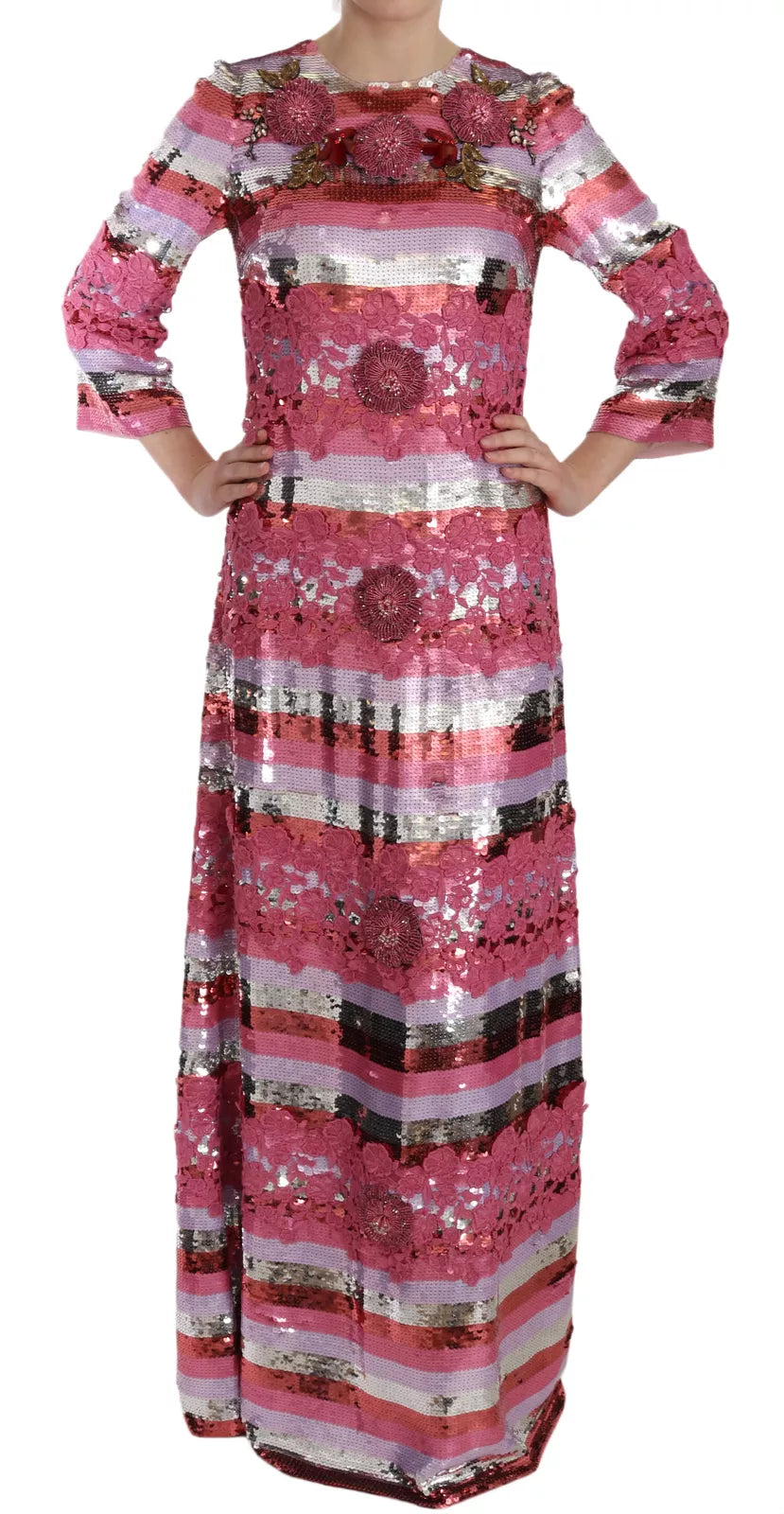 Dolce & Gabbana Pink Long Dress for Women side view