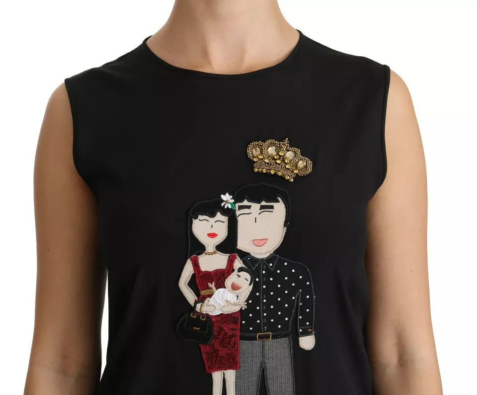 Dolce & Gabbana Black Sleeveless T-Shirt for Women additional view
