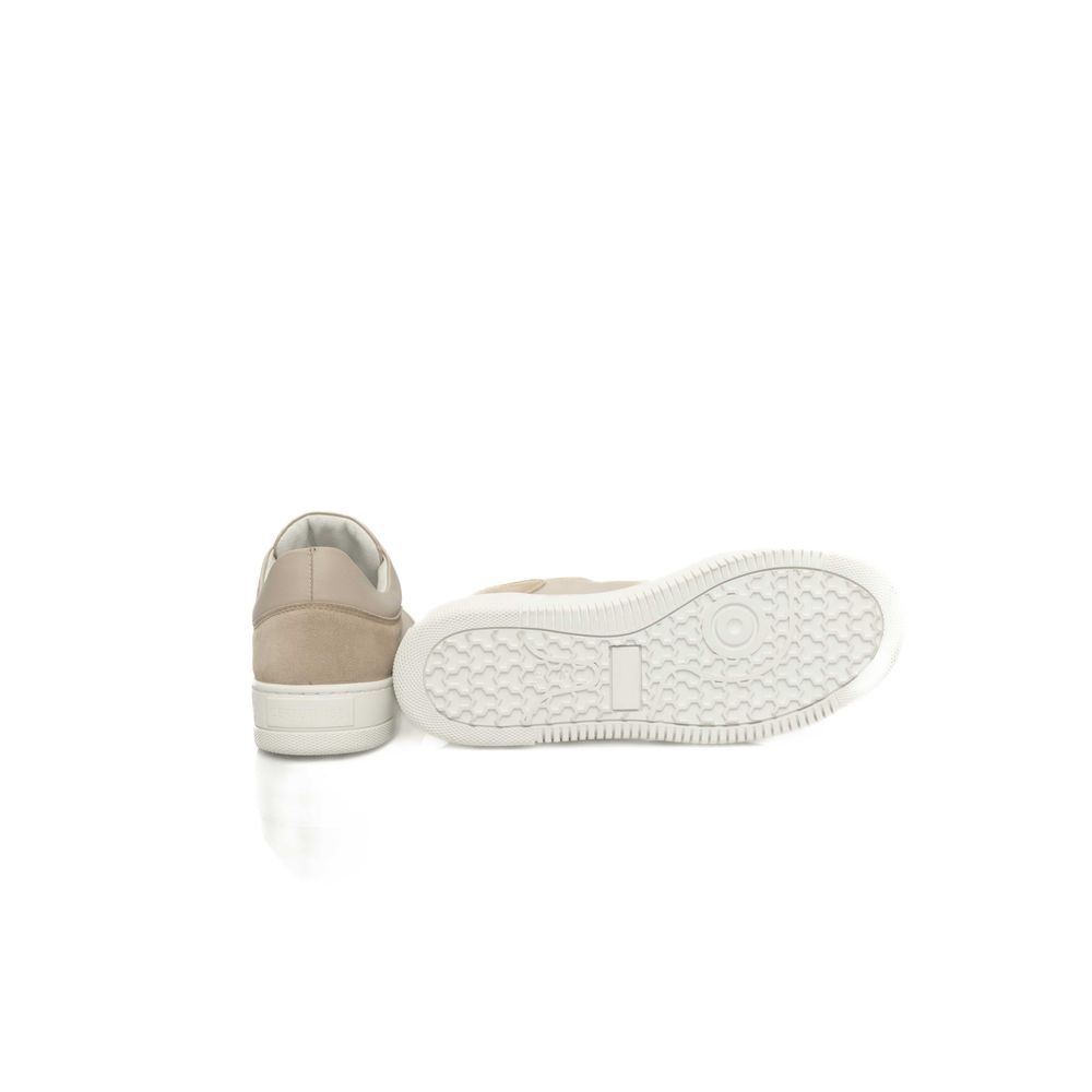Baskets plateformes femme Cerruti 1881 en cuir de vachette beige