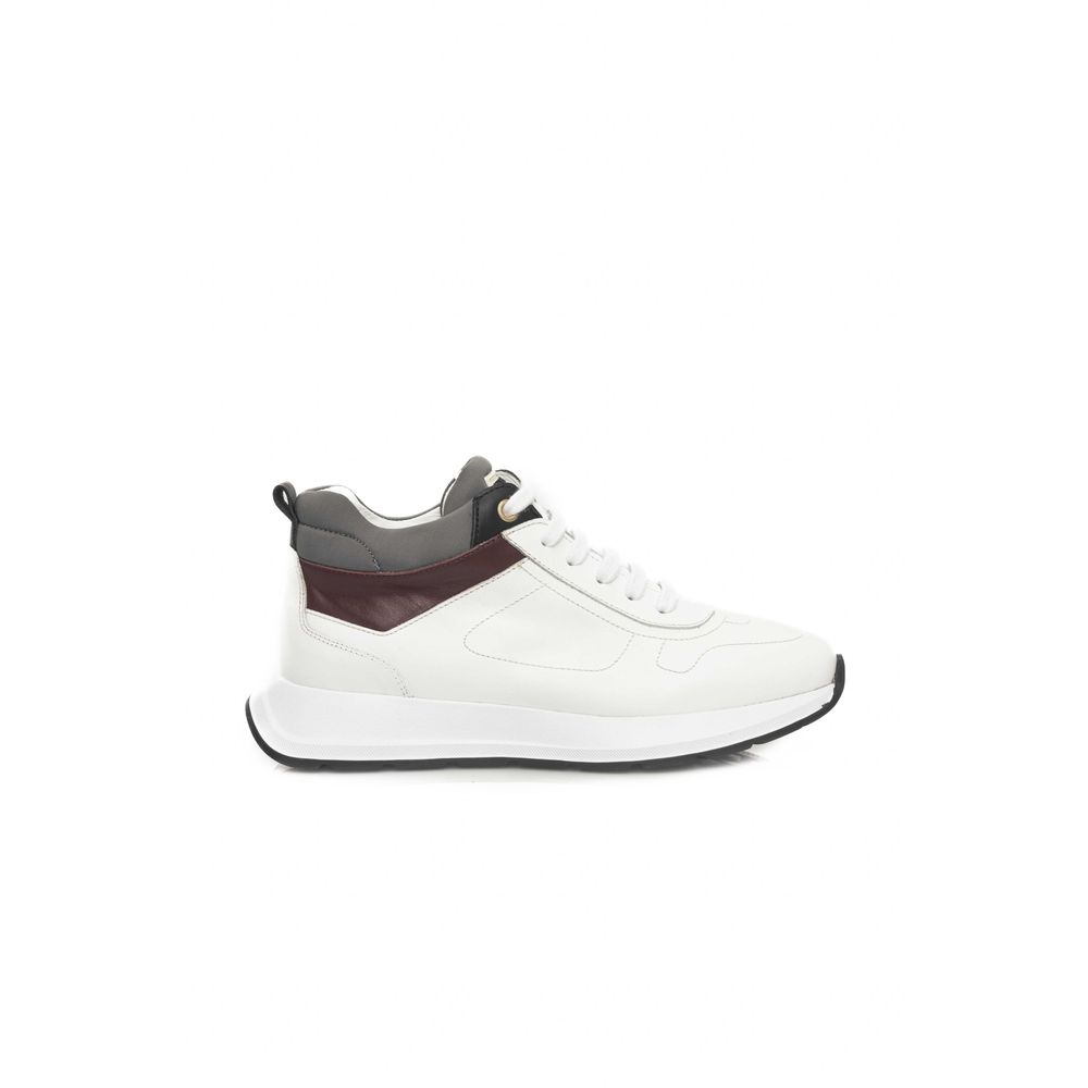 Baskets en cuir de vache blanc Cerruti 1881