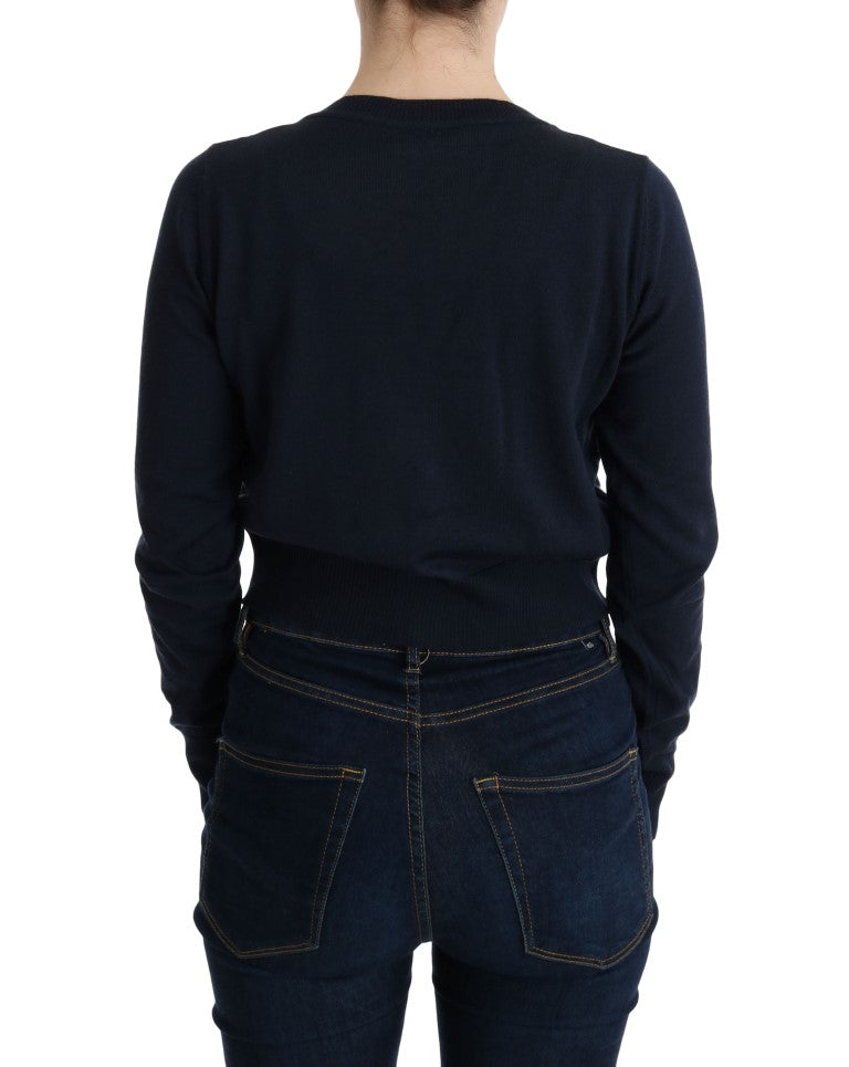 MARGHI LO' Blue Cardigan for Women detail view