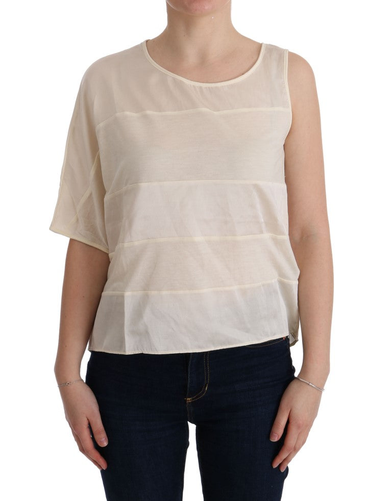 Costume National Beige Sleeveless T-Shirt for Women