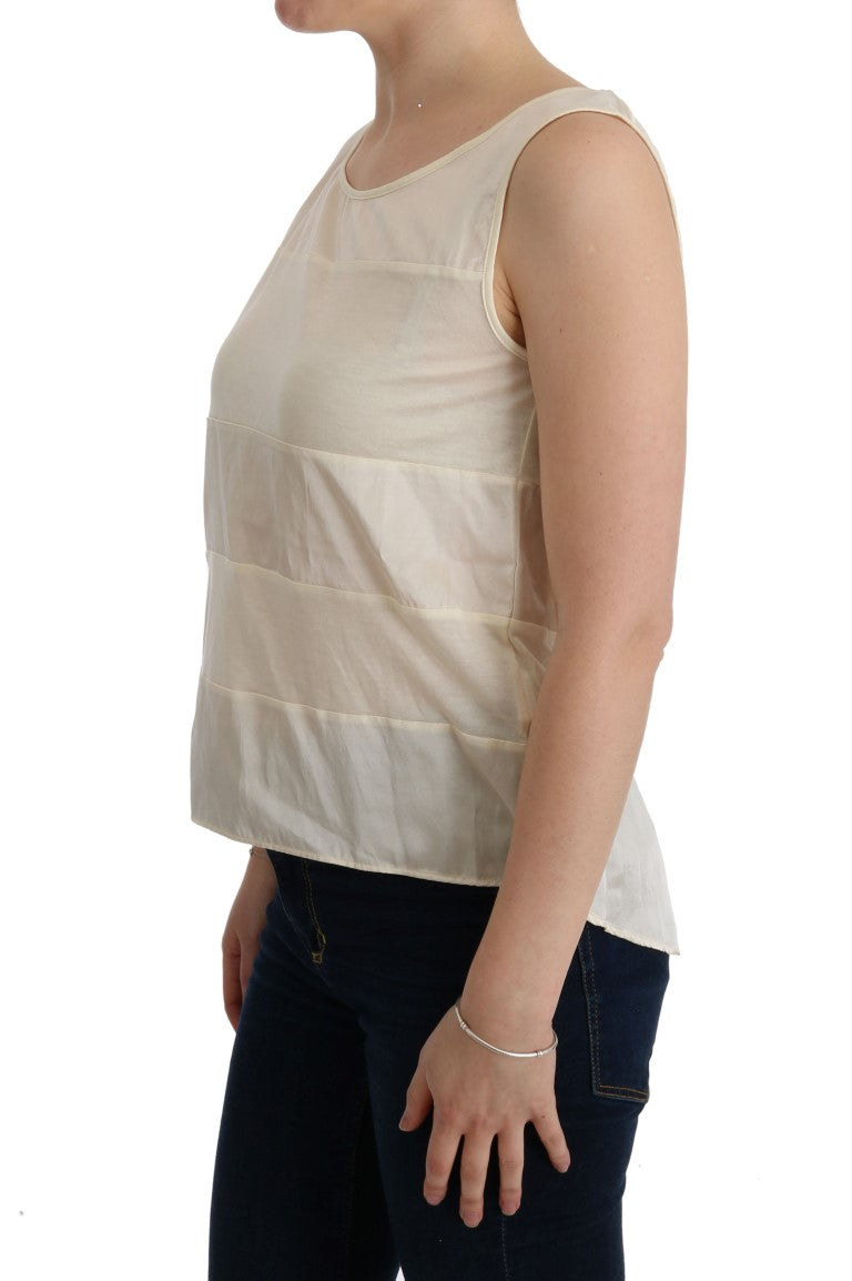 Costume National Beige Sleeveless T-Shirt for Women alternate view