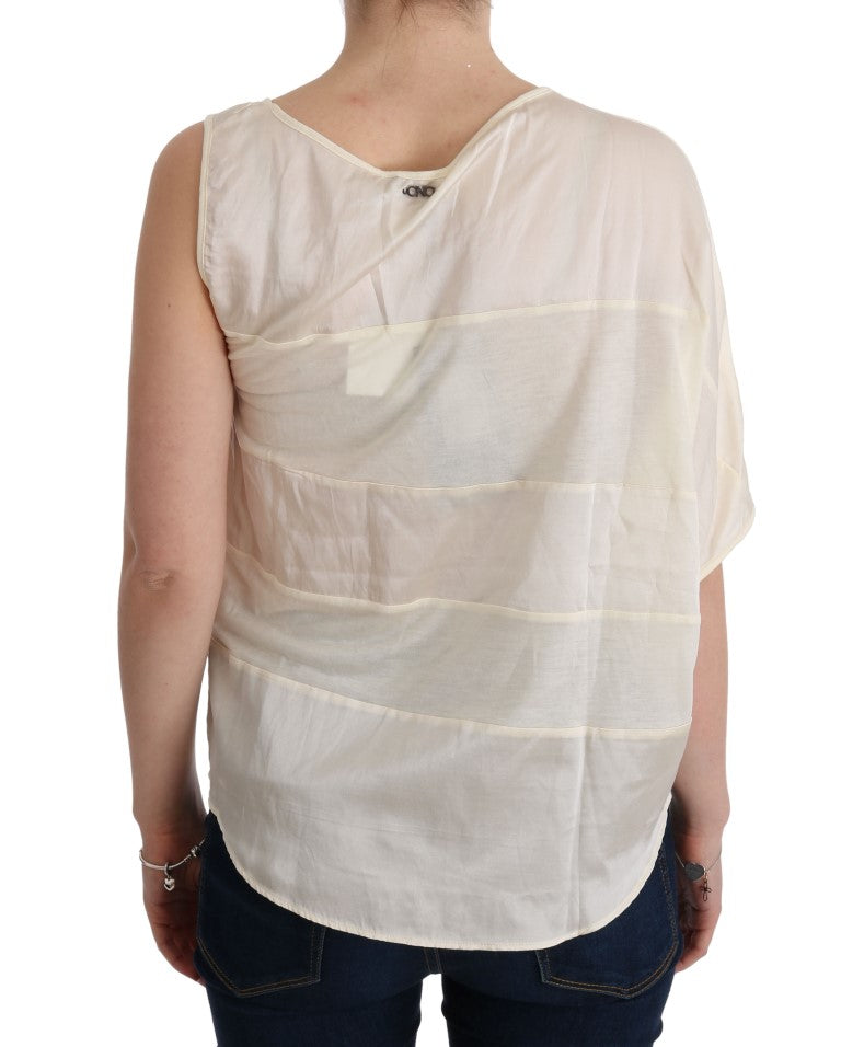 Costume National Beige Sleeveless T-Shirt for Women detail view