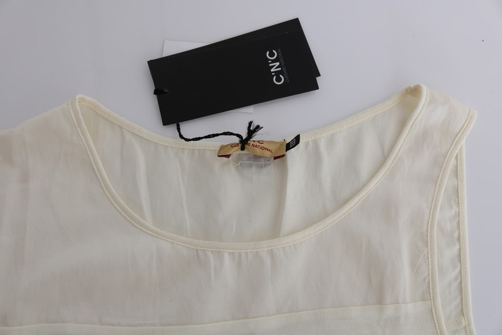 Costume National Beige Sleeveless T-Shirt for Women additional view