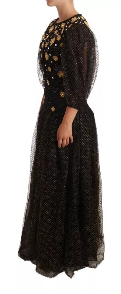 Dolce & Gabbana Black Long Dress for Women side view