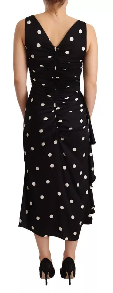 Dolce & Gabbana Black Midi Dress for Women detail view