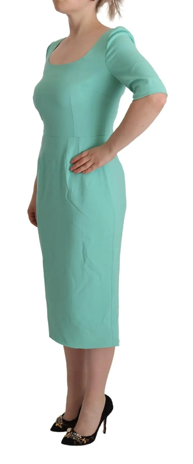 Dolce & Gabbana Green Midi Dress for Women detail view