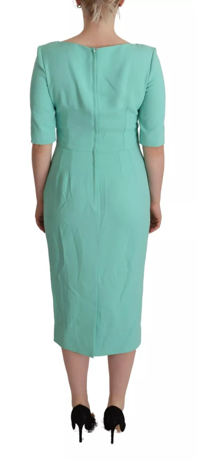 Dolce & Gabbana Green Midi Dress for Women side view