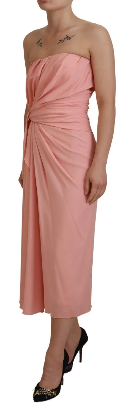 Dolce & Gabbana Pink Midi Dress for Women detail view