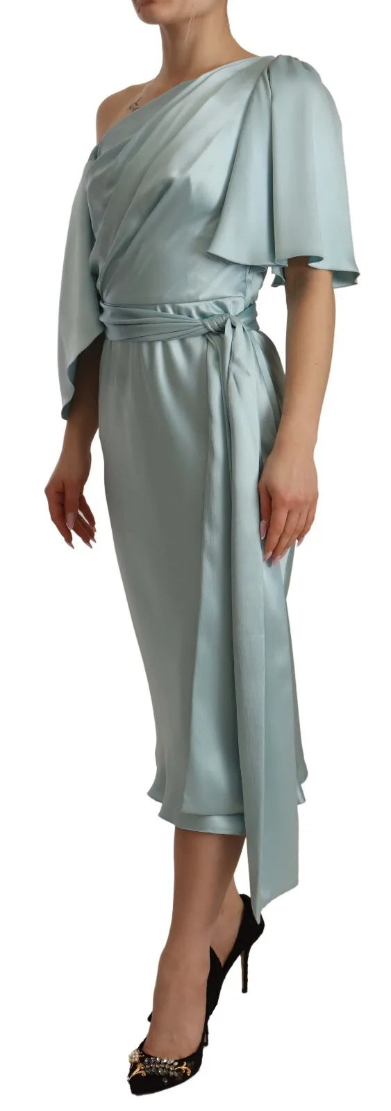 Dolce & Gabbana Green Midi Dress for Women detail view
