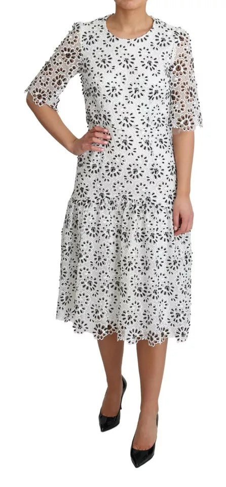 Dolce & Gabbana White Midi Dress for Women detail view