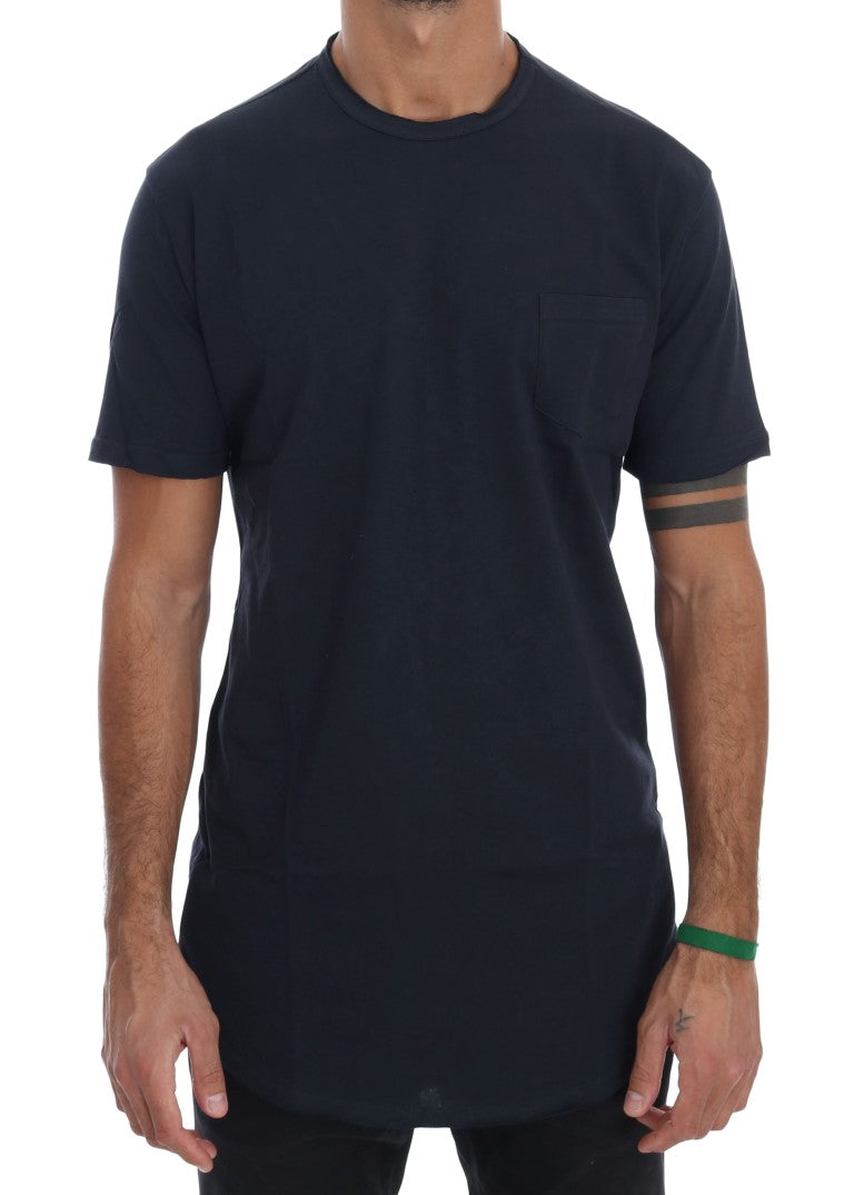 T-shirt ras du cou bleu en coton Daniele Alessandrini