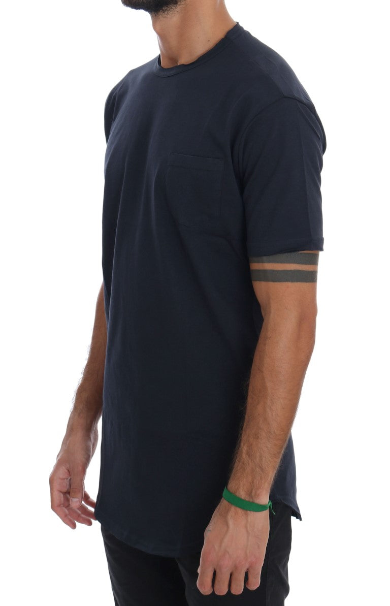 T-shirt ras du cou bleu en coton Daniele Alessandrini