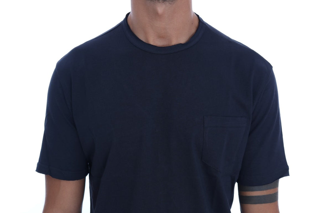 T-shirt ras du cou bleu en coton Daniele Alessandrini