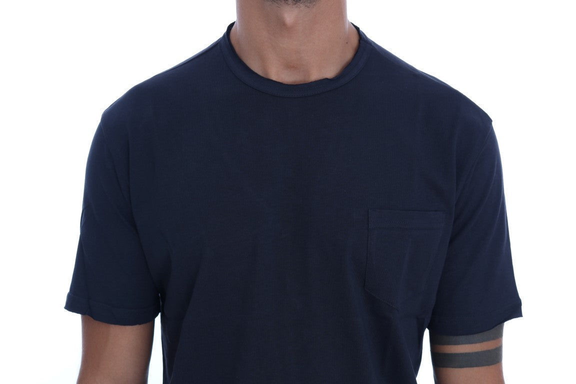 T-shirt ras du cou bleu en coton Daniele Alessandrini