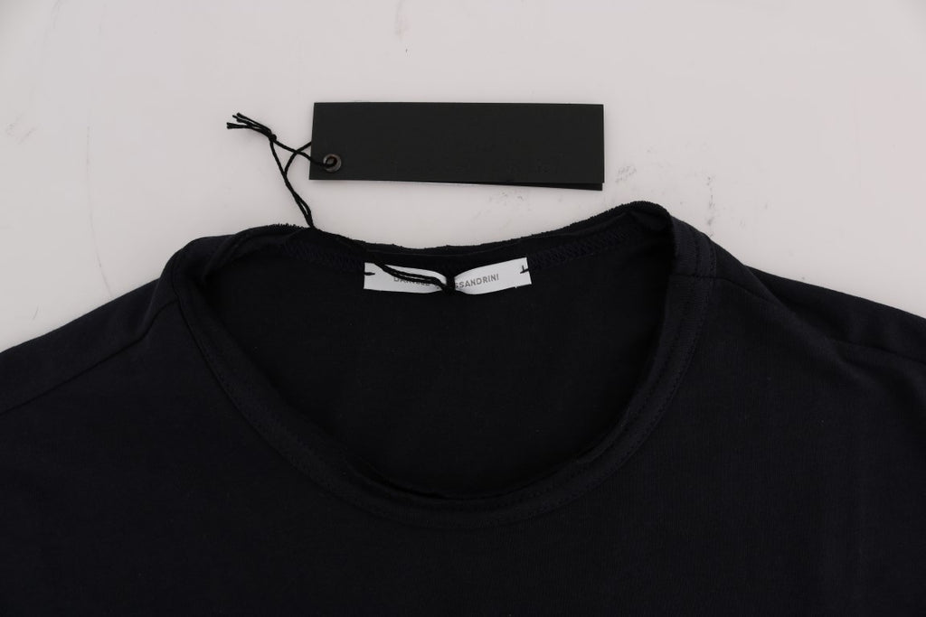 T-shirt ras du cou bleu en coton Daniele Alessandrini