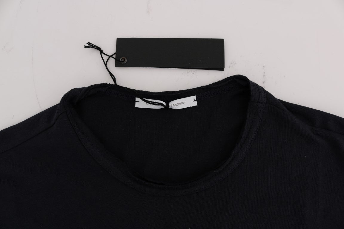 T-shirt ras du cou bleu en coton Daniele Alessandrini
