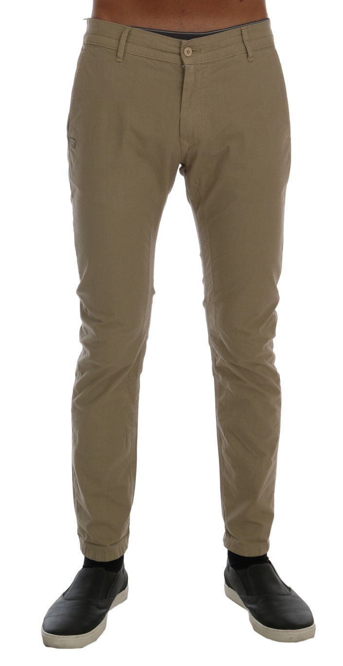 Daniele Alessandrini Beige Chino Pants for Men
