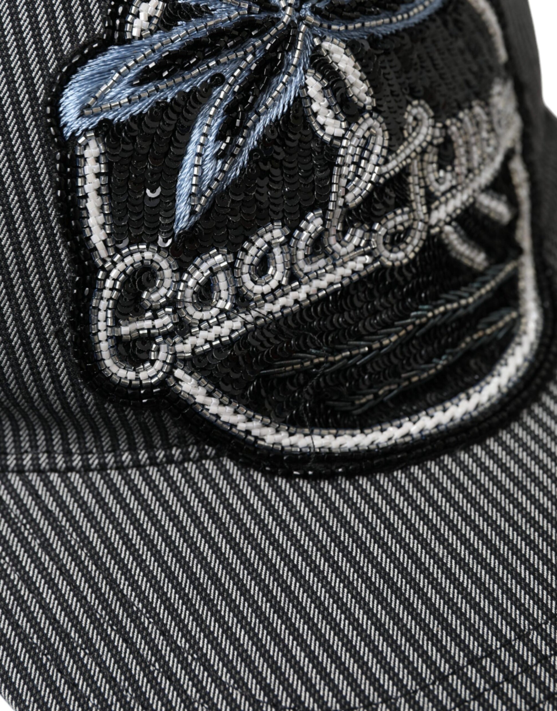 Dolce & Gabbana Black Baseball Cap for Men detail view