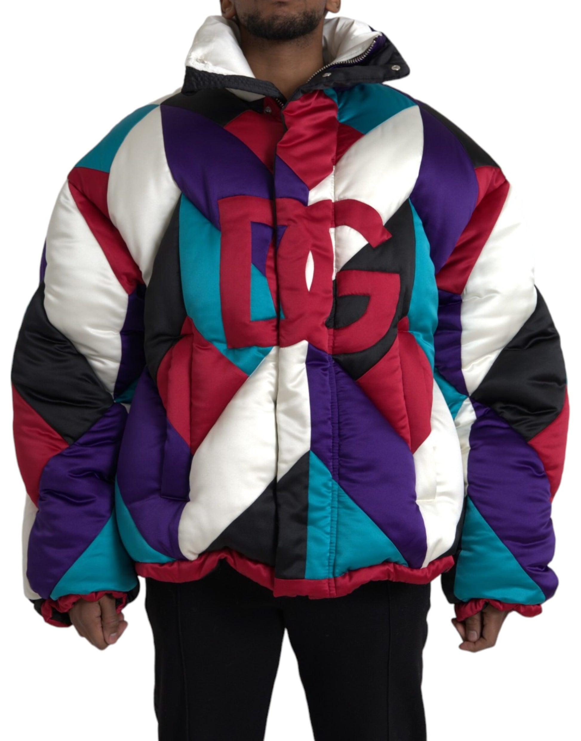 Doudoune coupe-vent Dolce & Gabbana multicolore à logo