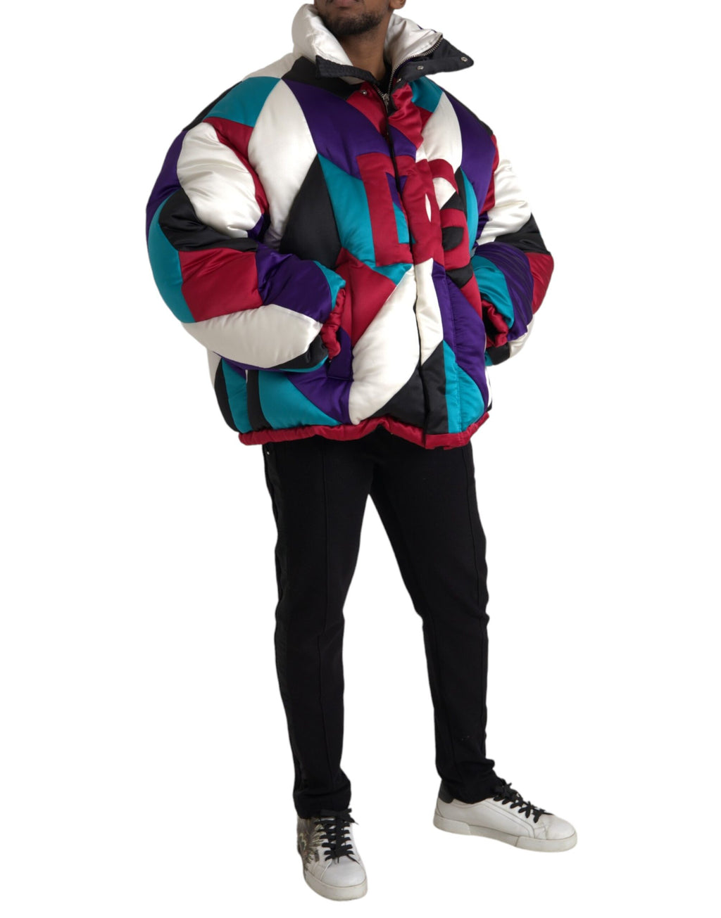 Doudoune coupe-vent Dolce & Gabbana multicolore à logo