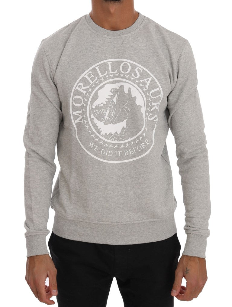 Pull ras-du-cou Frankie Morello en coton gris