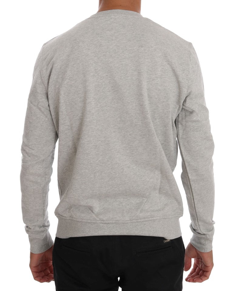 Pull ras-du-cou Frankie Morello en coton gris