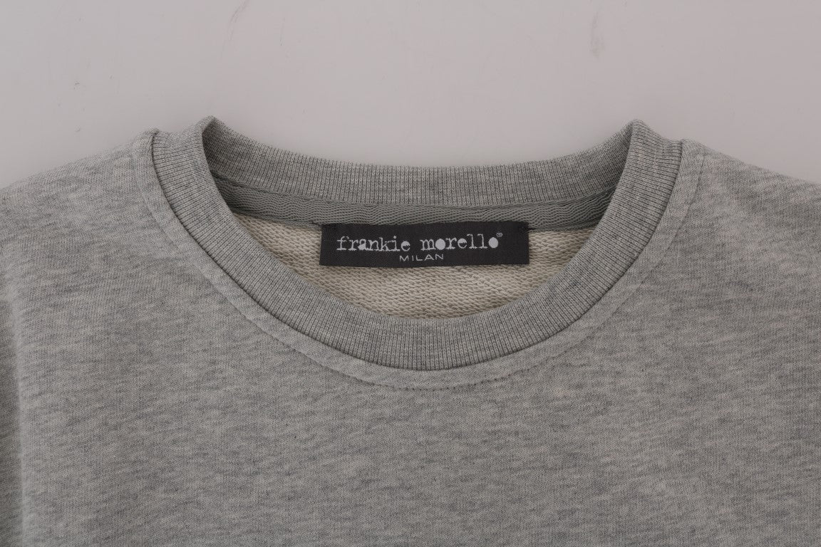 Pull ras-du-cou Frankie Morello en coton gris