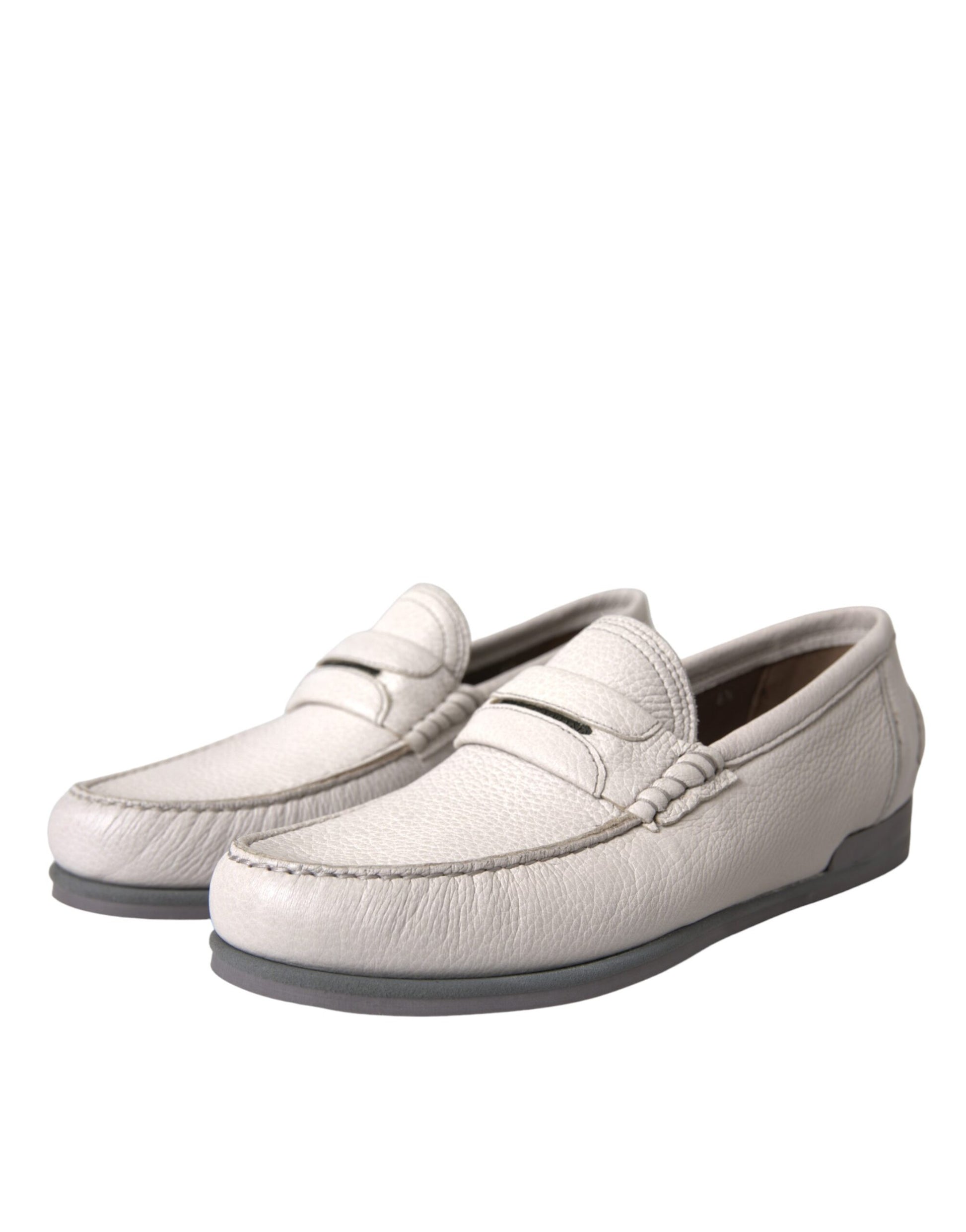 Dolce & Gabbana White Slip On Loafers for Men alternate view