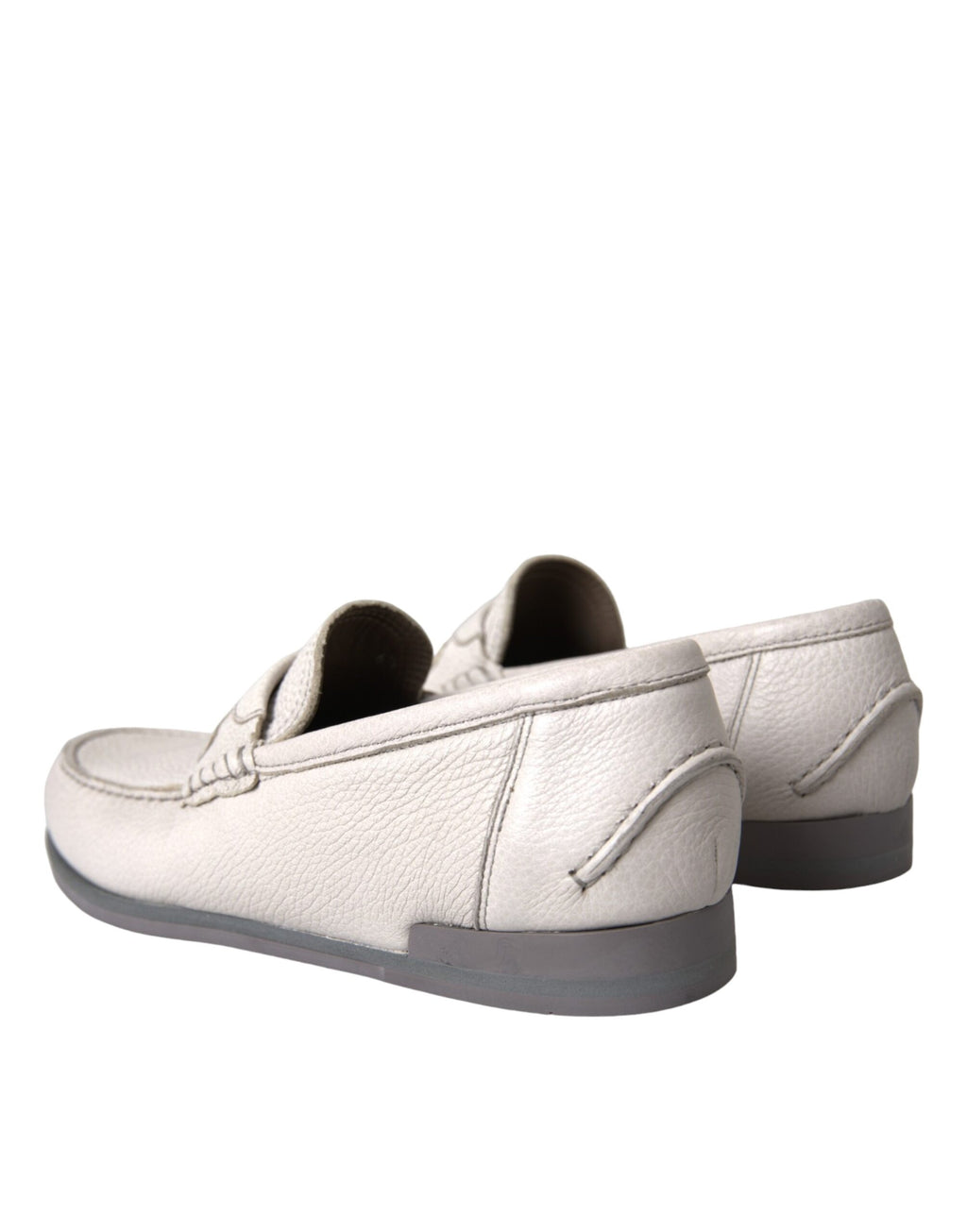 Dolce & Gabbana White Slip On Loafers for Men detail view