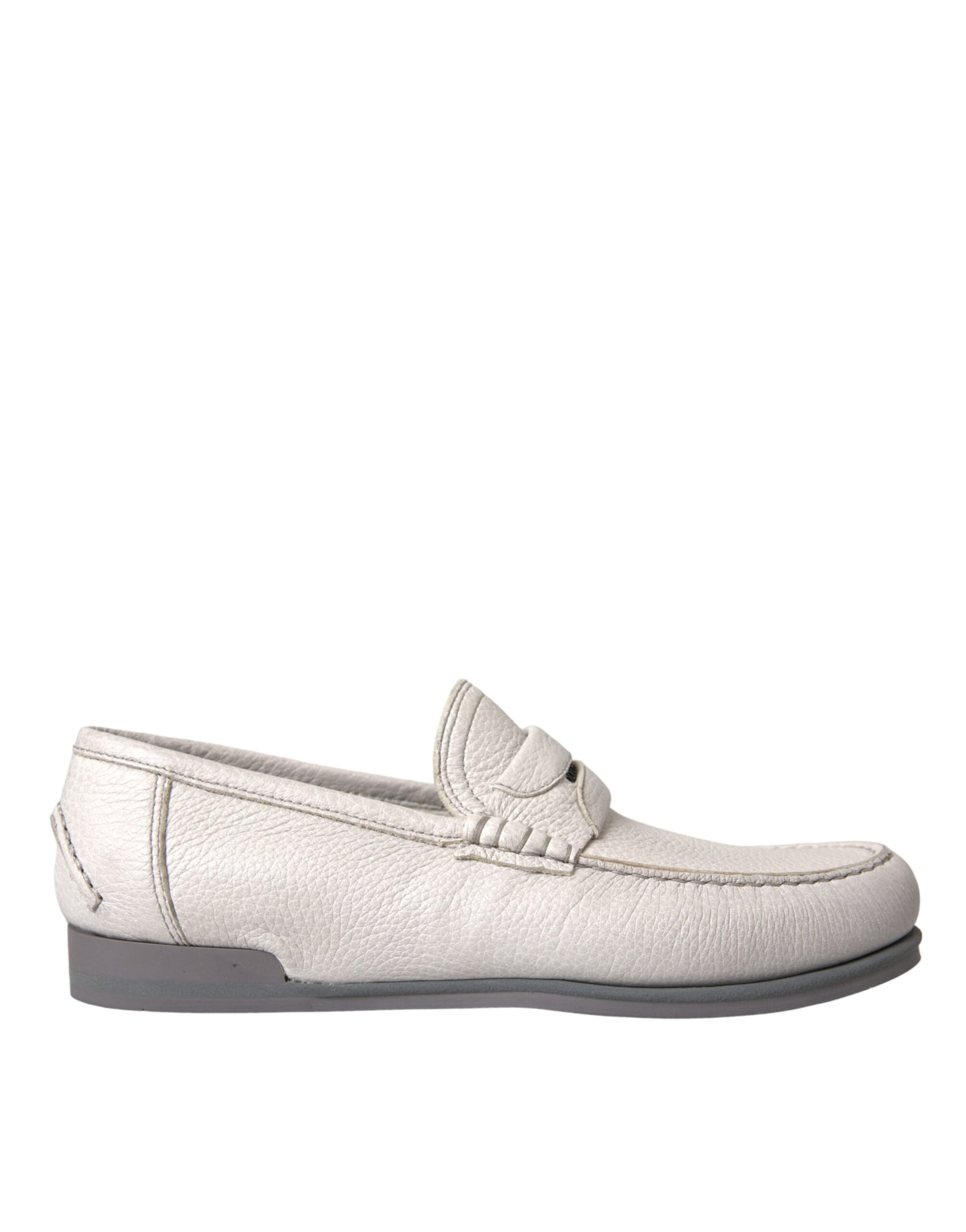 Dolce & Gabbana White Slip On Loafers for Men