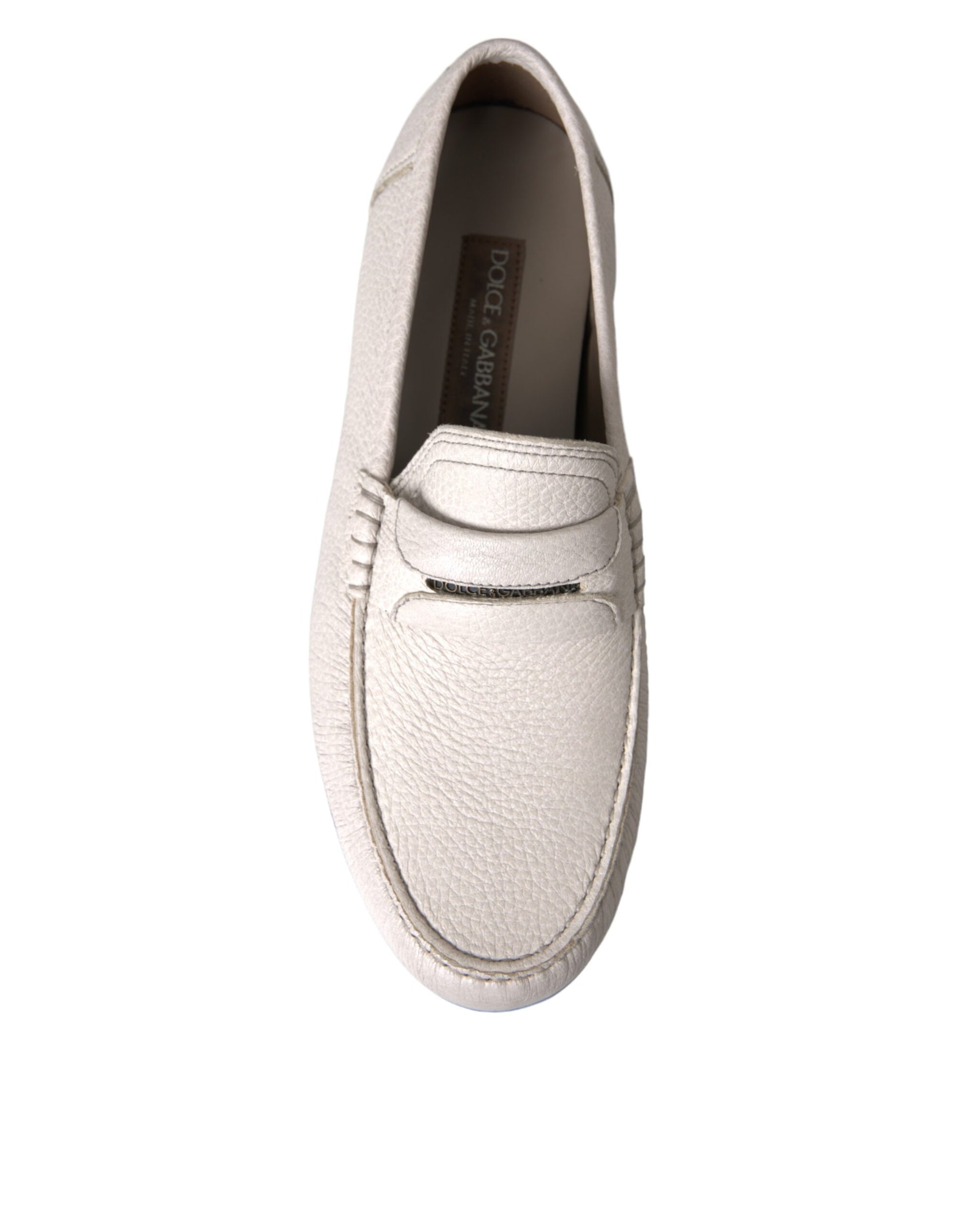Dolce & Gabbana White Slip On Loafers for Men additional view