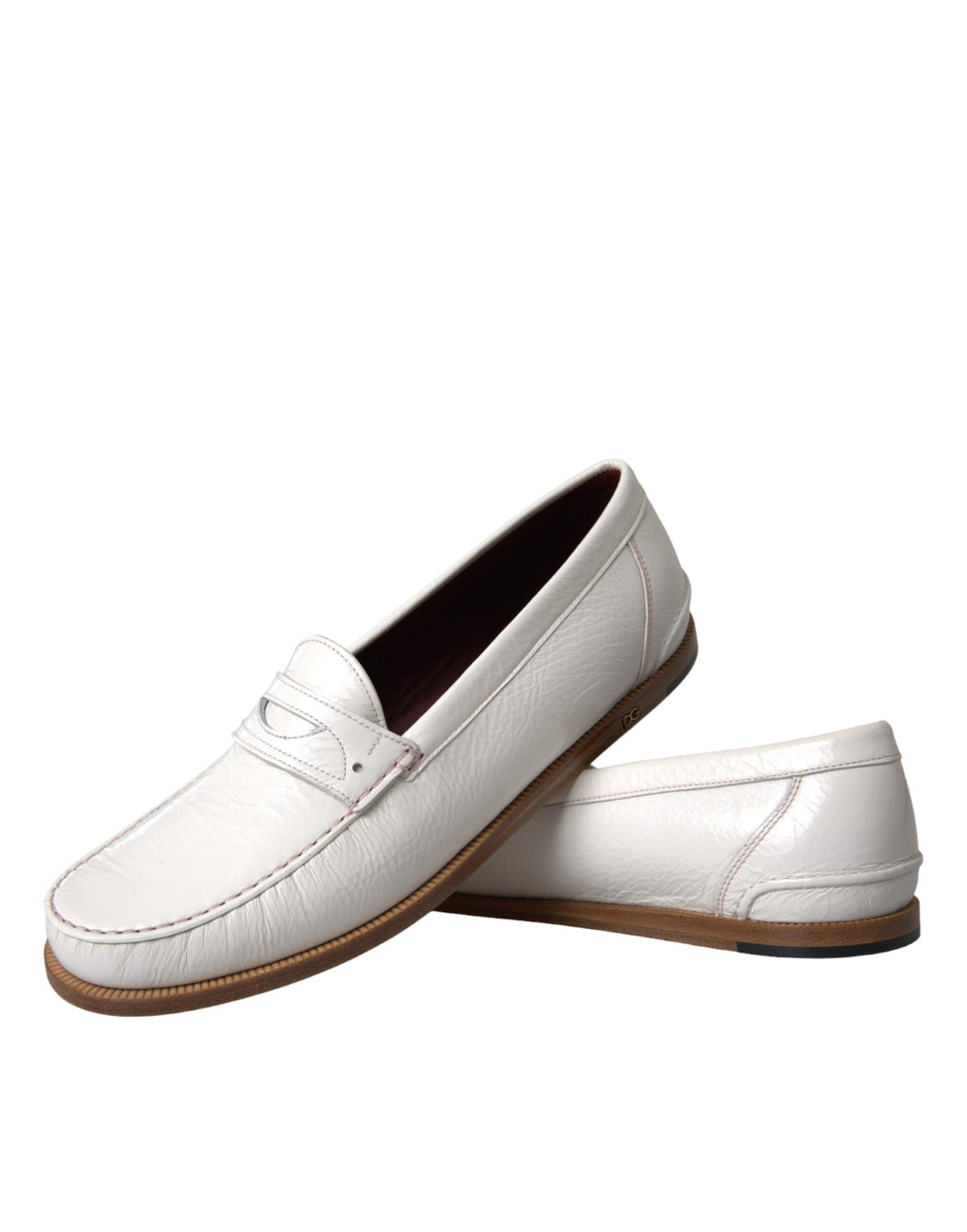 Dolce & Gabbana White Slip On Loafers for Men additional view