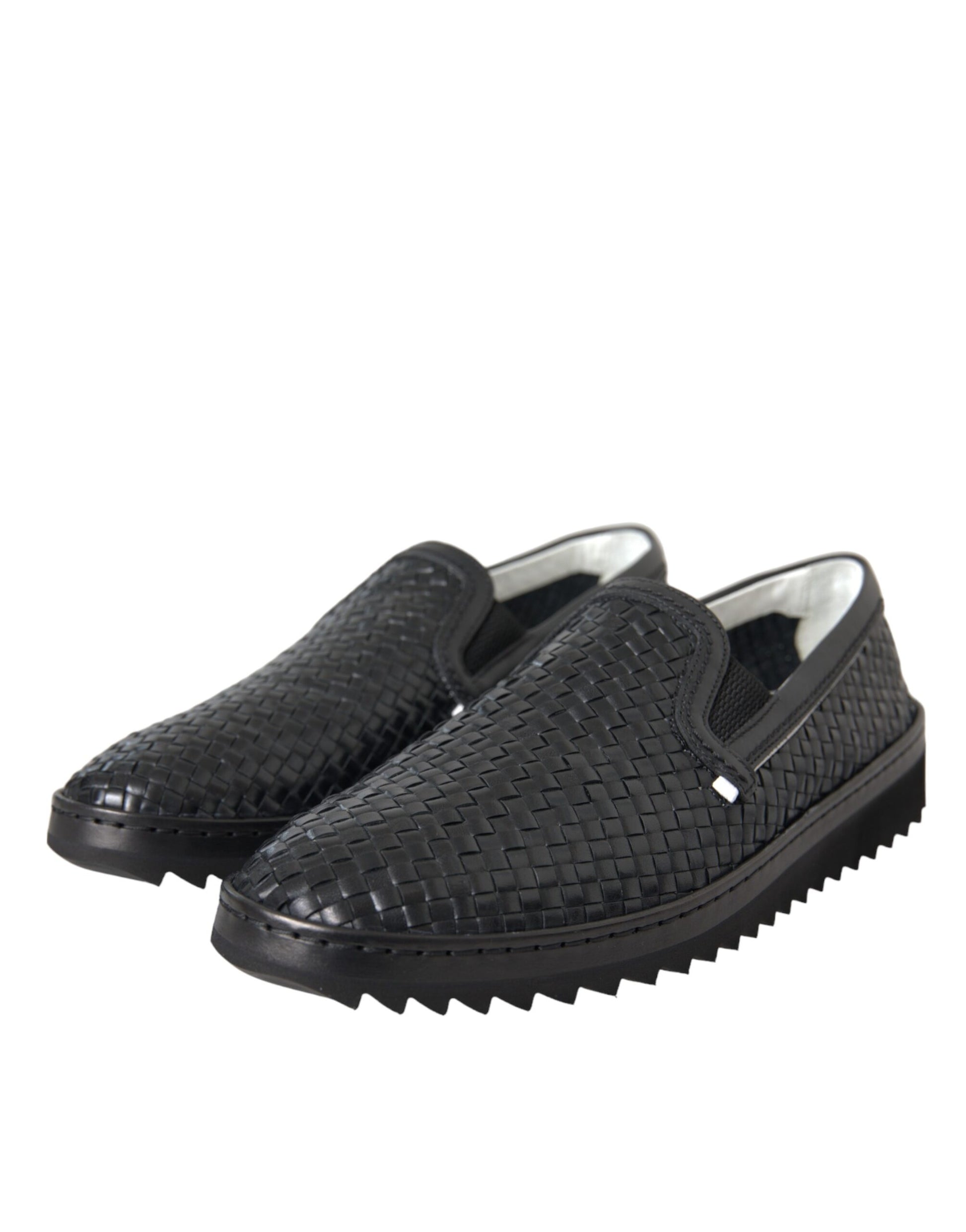 Dolce & Gabbana Black Slip On Loafers for Men detail view
