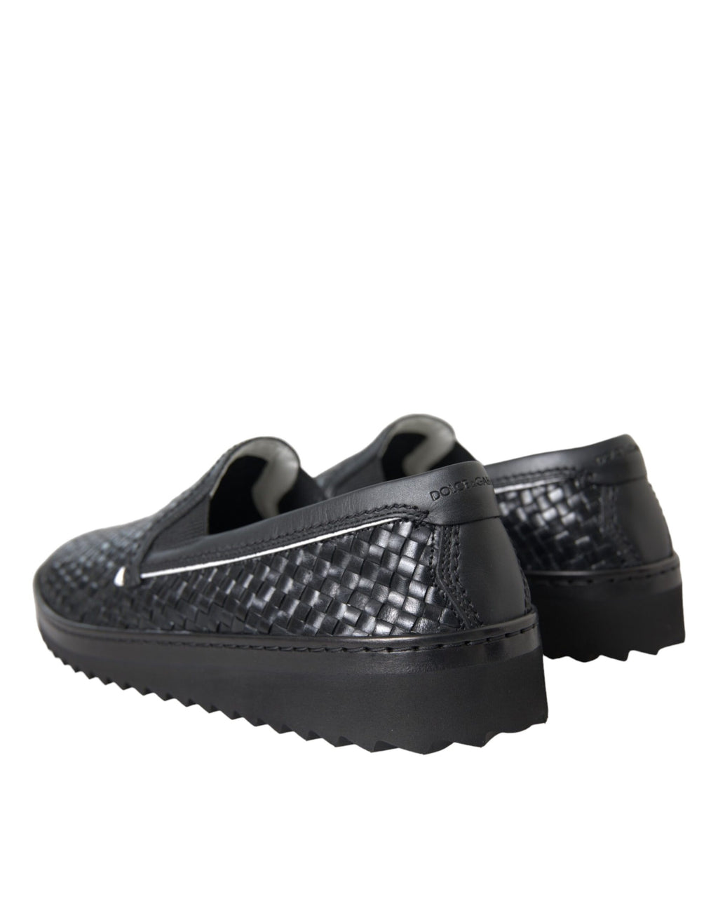 Dolce & Gabbana Black Slip On Loafers for Men side view