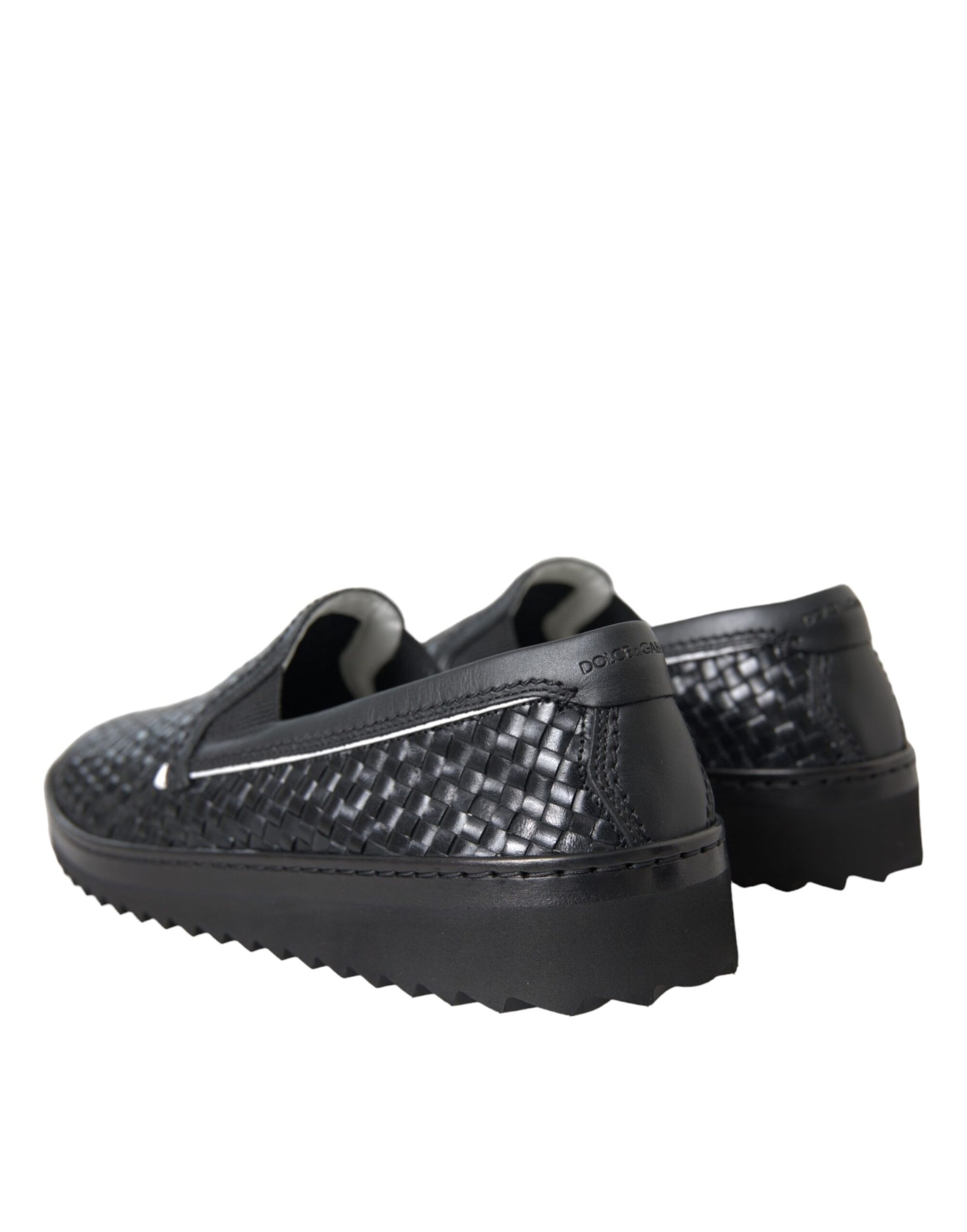 Dolce & Gabbana Black Slip On Loafers for Men side view