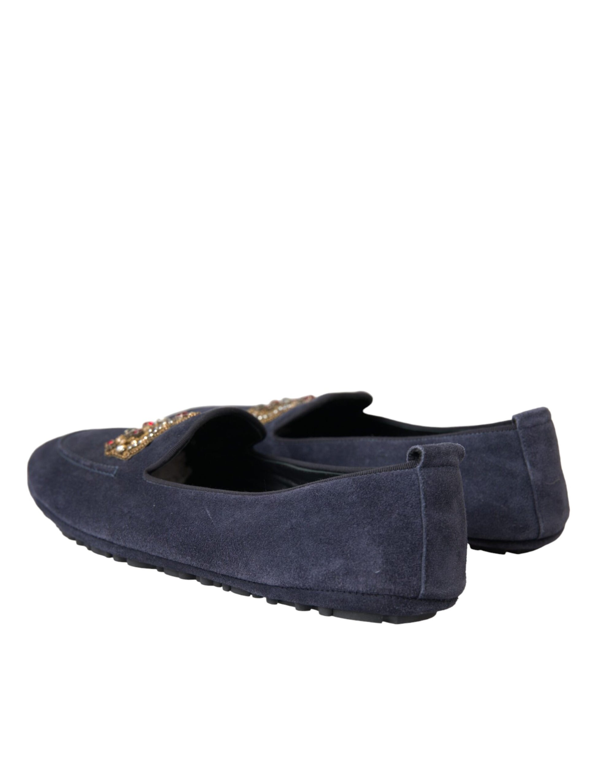 Dolce & Gabbana Blue Slip On Loafers for Men side view