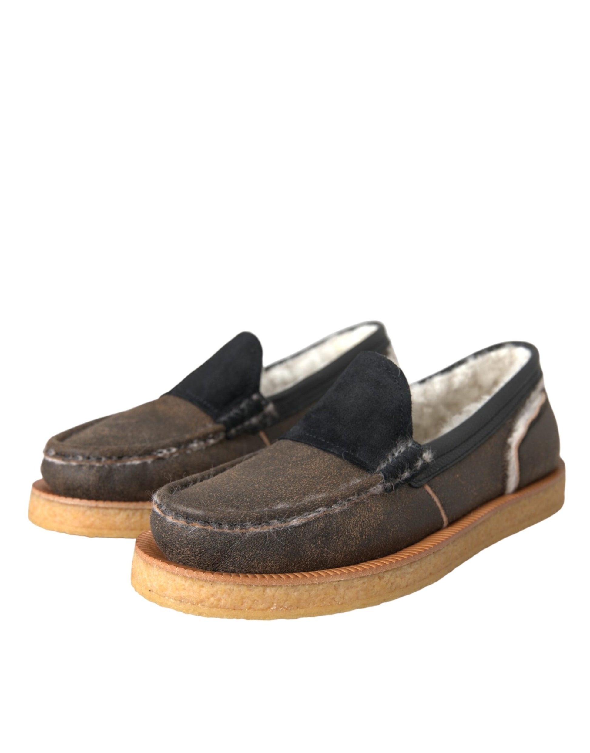 Dolce & Gabbana Brown Slip On Loafers for Men detail view