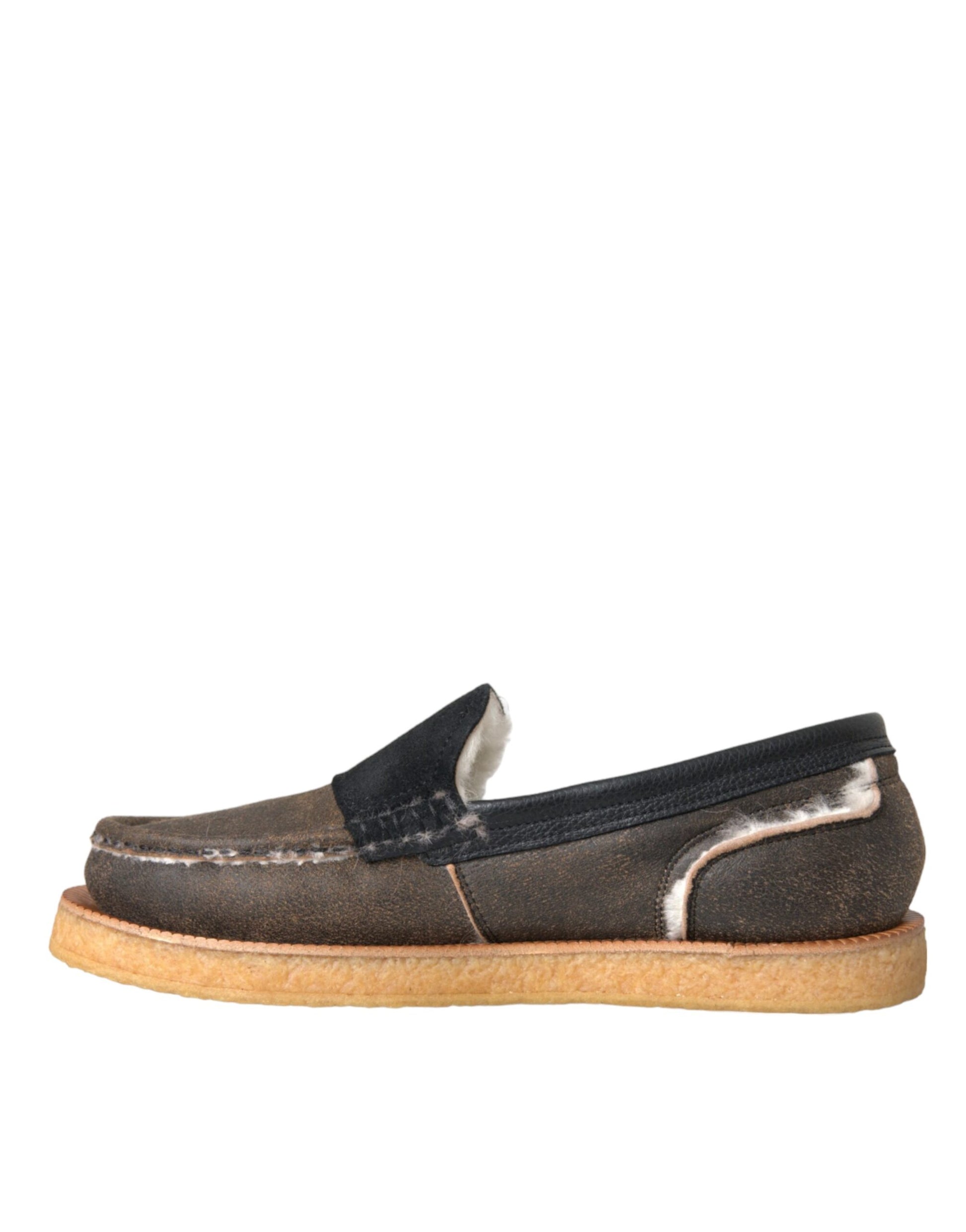 Dolce & Gabbana Brown Slip On Loafers for Men additional view