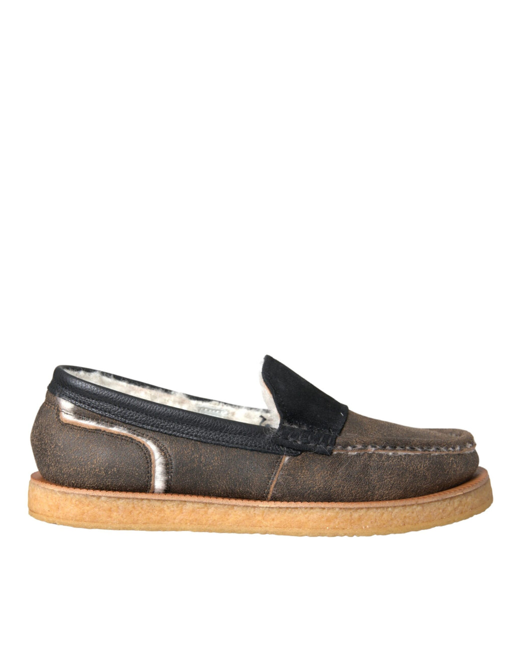 Dolce & Gabbana Brown Slip On Loafers for Men