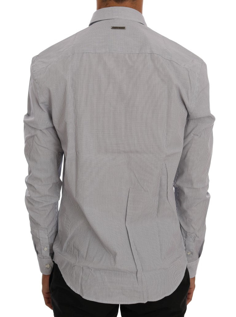 Frankie Morello Blue Dress Shirt for Men detail view