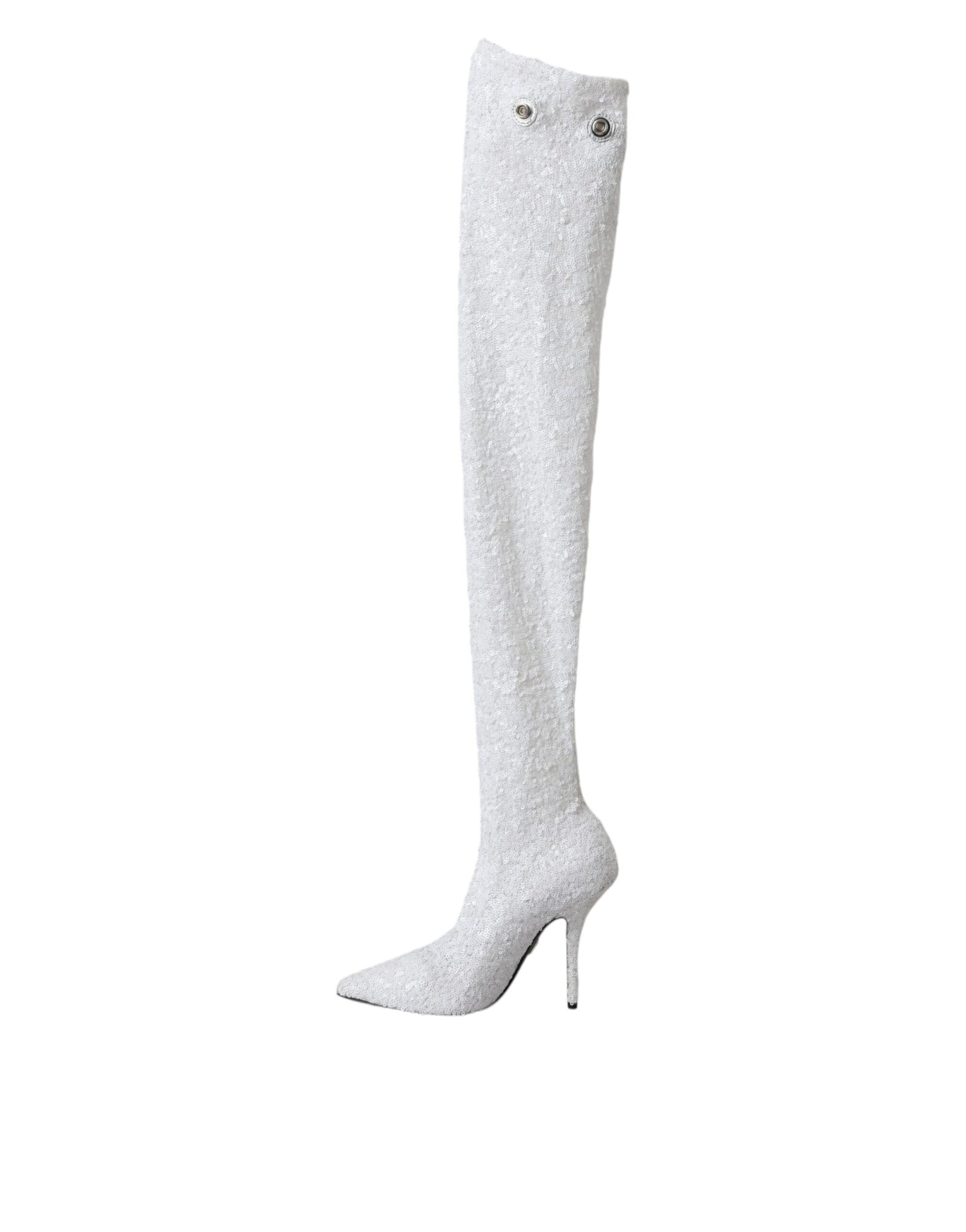 Dolce & Gabbana White High Heel for Women side view