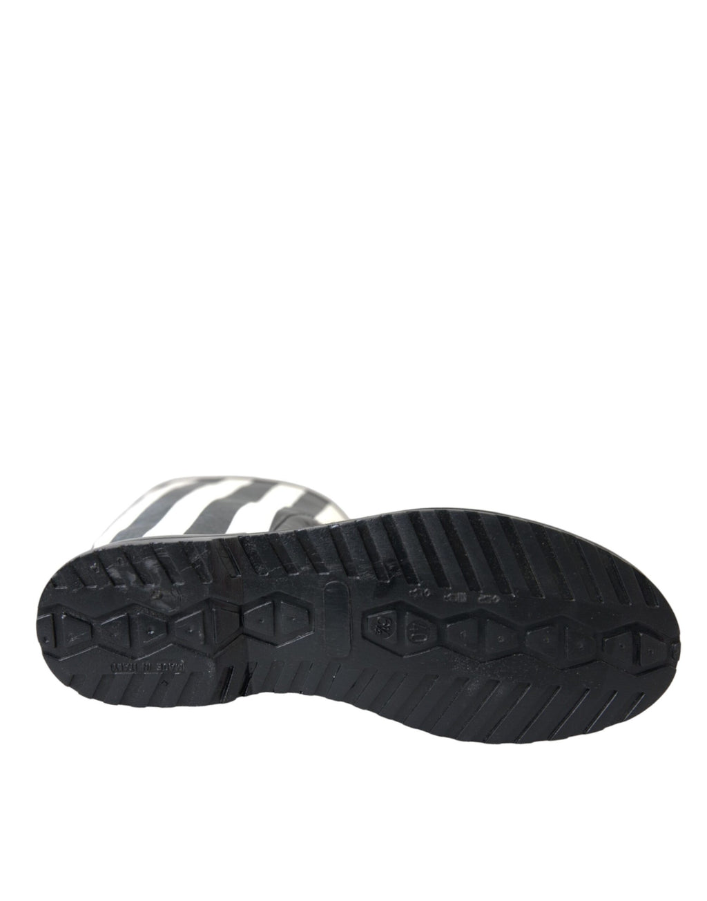 Bottes plates hautes en caoutchouc noir Dolce & Gabbana