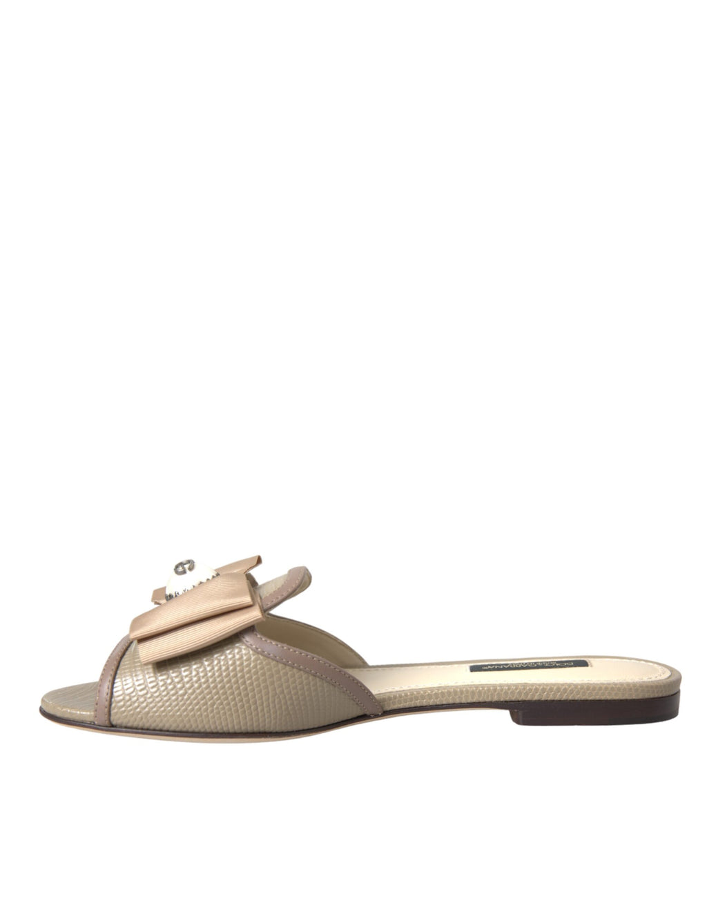 Dolce & Gabbana Beige Flat for Women side view
