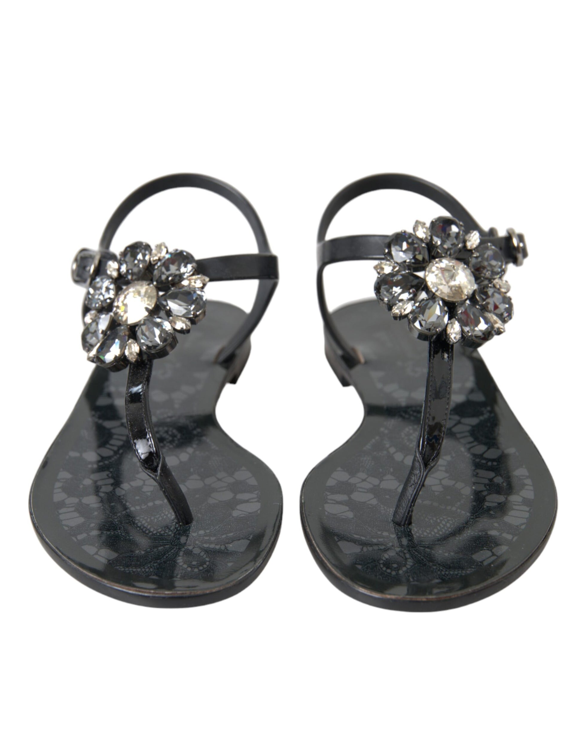 Dolce & Gabbana Black Flip Flop Sandals for Women alternate view