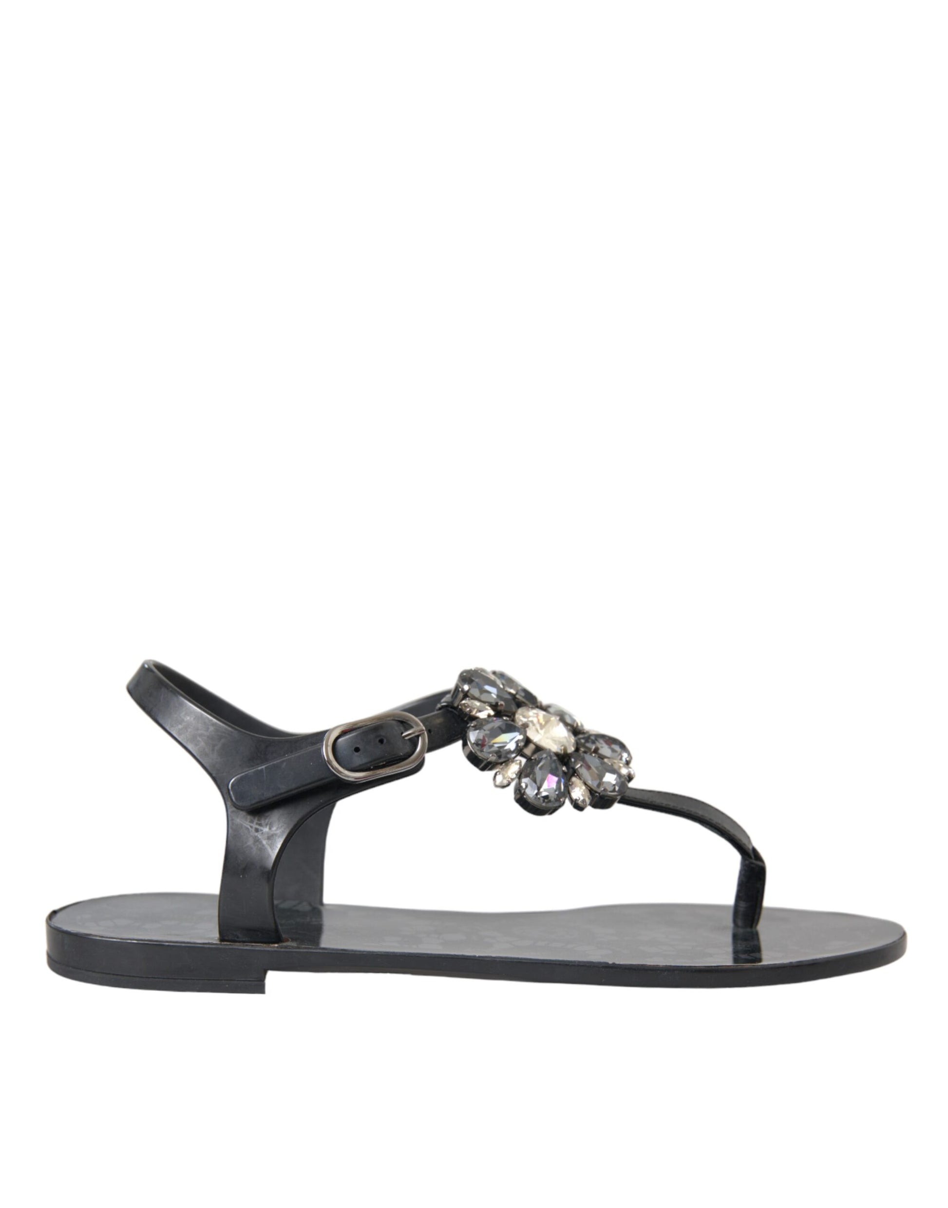 Dolce & Gabbana Black Flip Flop Sandals for Women