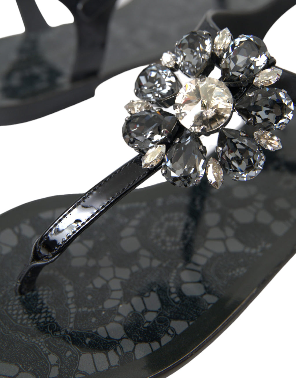 Dolce & Gabbana Black Flip Flop Sandals for Women additional view